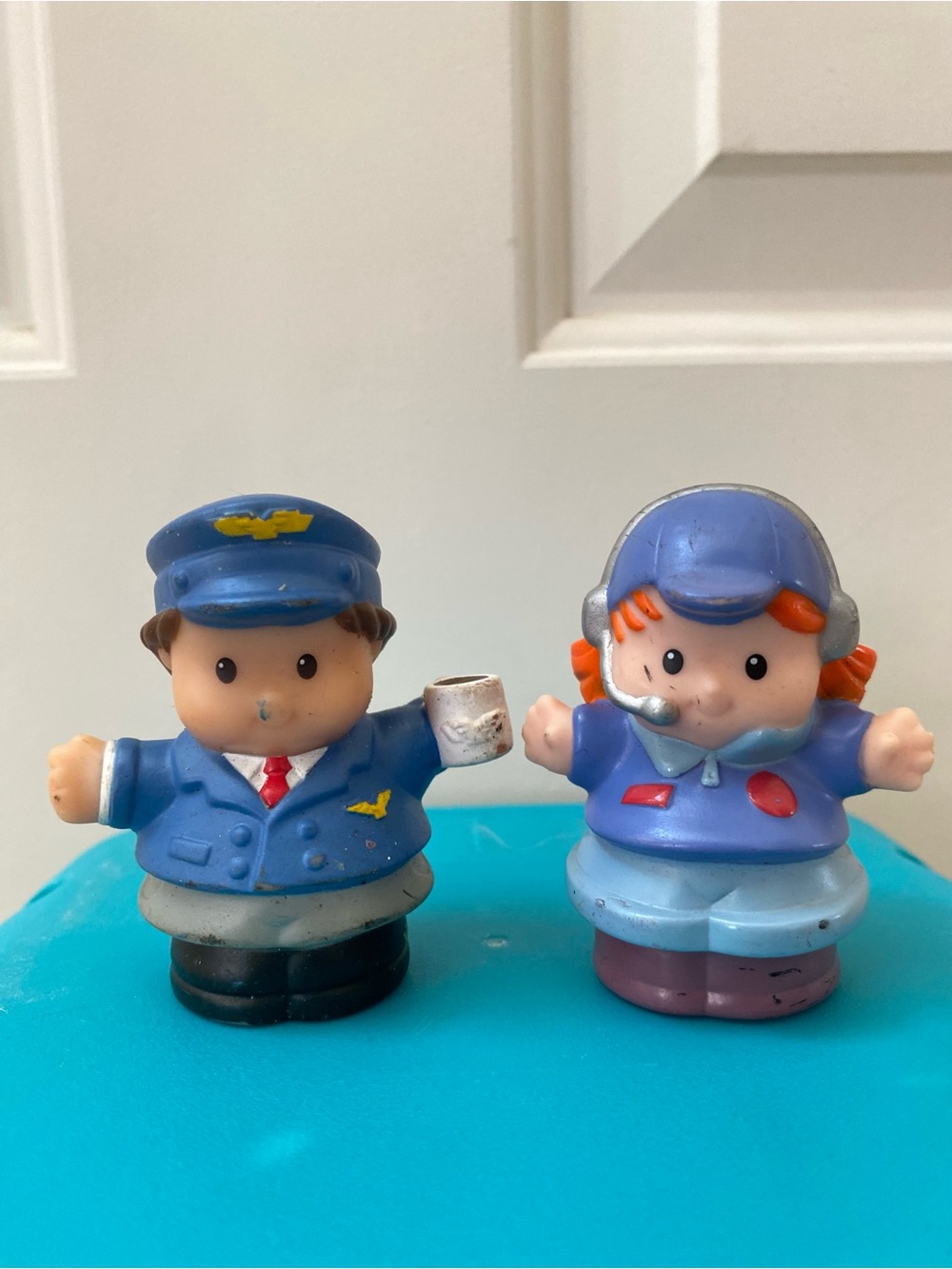 Fisher-Price Little People Pilot & Air Traffic Controller Lot of 2